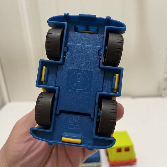 Just B Toys Happy Cruisers Mini Cars Vehicle Lot of 3 Battat Green Blue Yellow - Picture 9 of 10